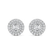 Double Halo Stud Earring STDO026